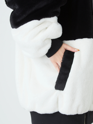 Jamieエーエヌケー ネコ耳ファーブルゾン バイカラーファーブルゾン - Jamie エーエヌケー(ジェイミーエー