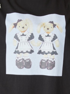 ゴスロリうさぎプリントBigTe