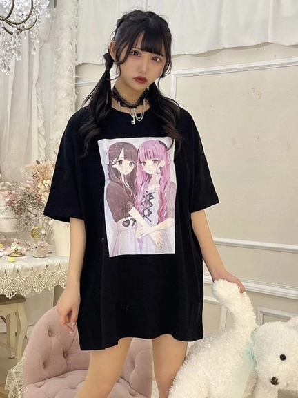 saki×rihoイラストBigTe(ブルー)