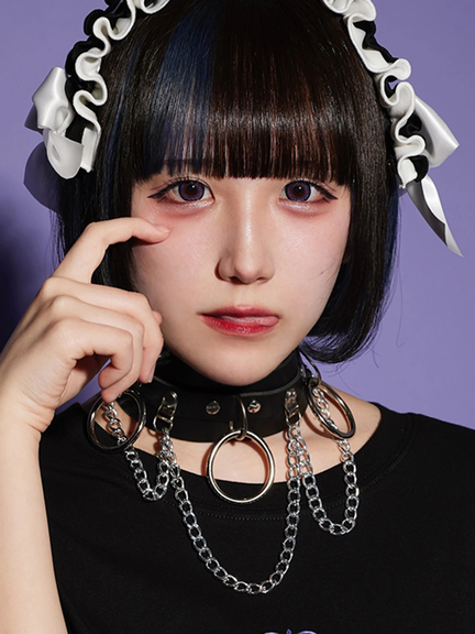 チェーン丸かんチョーカー(ブラック)