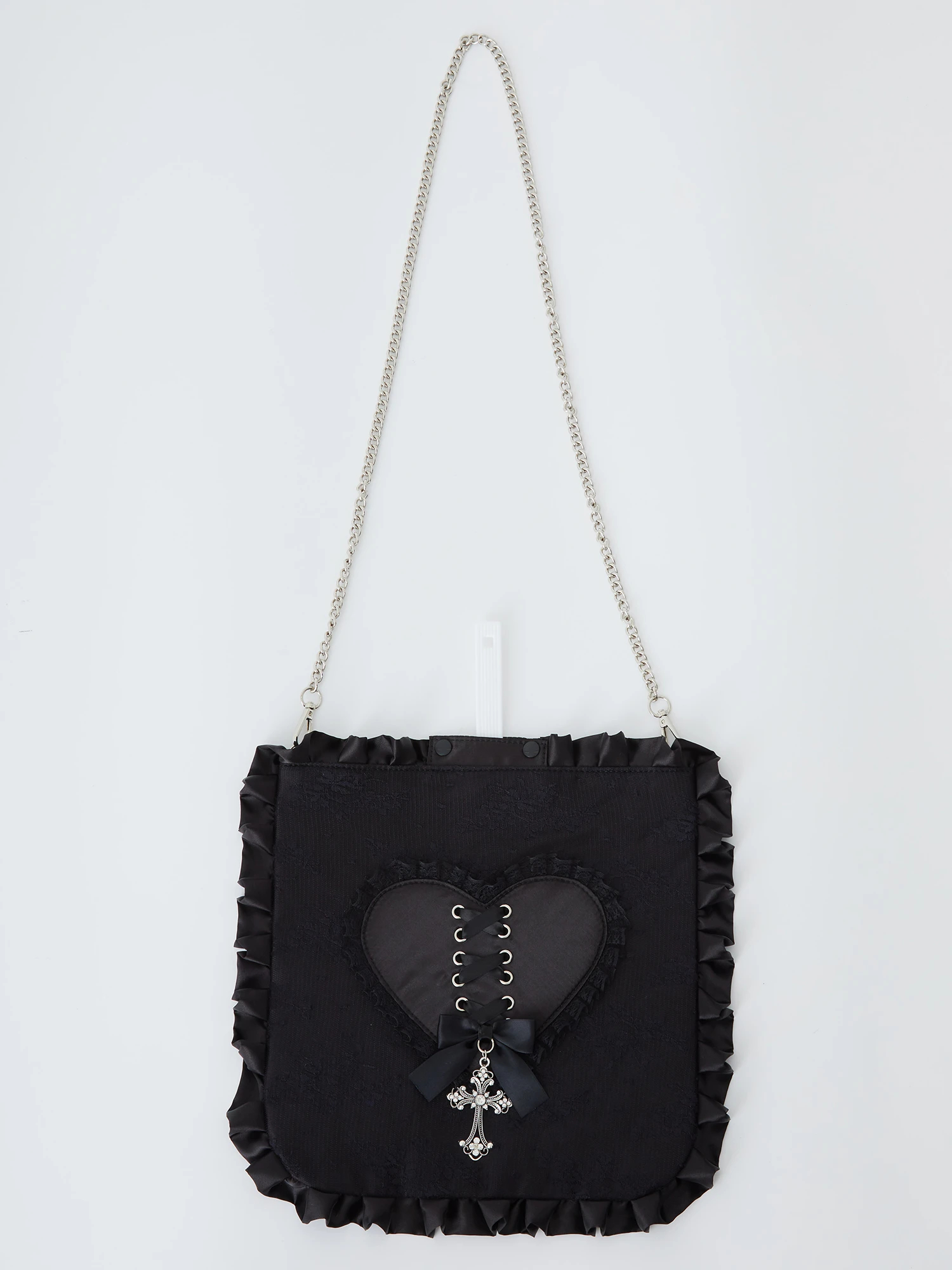 CRIME HEARTS ブラックビキニ 収納袋付き ハートスピンドルレースうちわケース - Jamie エーエヌケー(ジェイミー