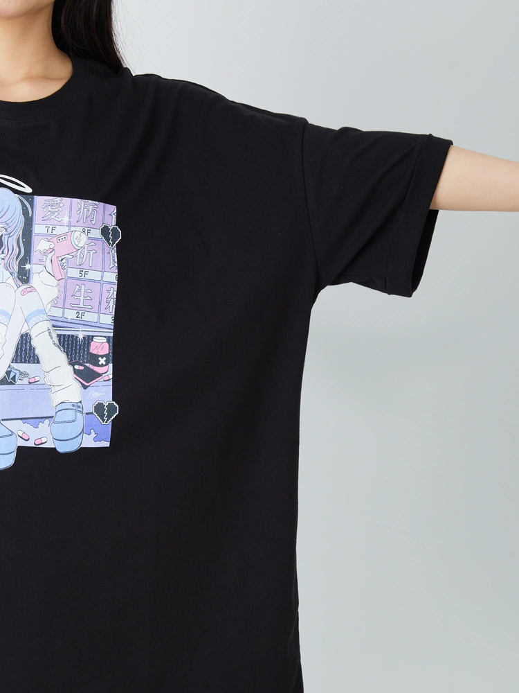 その他ブランド / Jamie Reid/Tシャツ/L/コットン/BLK/プリント 女の子プリントBigTe - Jamie エーエヌケー(ジェイミーエーエヌケー)の