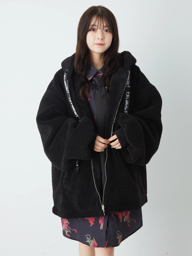 bow.a ボウエー　SUNGARD NYLON HOODIE♡ネイビー Never mind the XU / Chikashitsu+（ネバーマインド ザ エックスユー