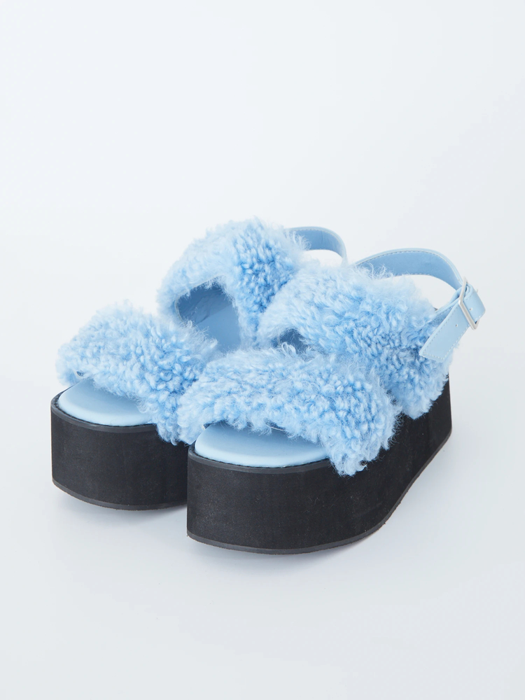 ファー厚底サンダル - Jamie エーエヌケー(ジェイミーエーエヌケー)の