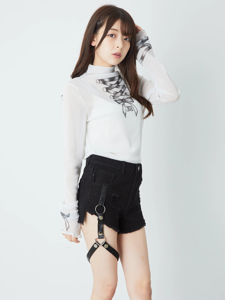 ガーターショートパンツ - Jamie エーエヌケー(ジェイミーエーエヌケー