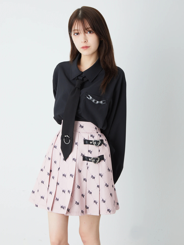 【美品】22AW✨Diagram モノグラムプリントプリーツスカート ロング丈 モノグラムプリントプリーツスカート - Jamie エーエヌケー