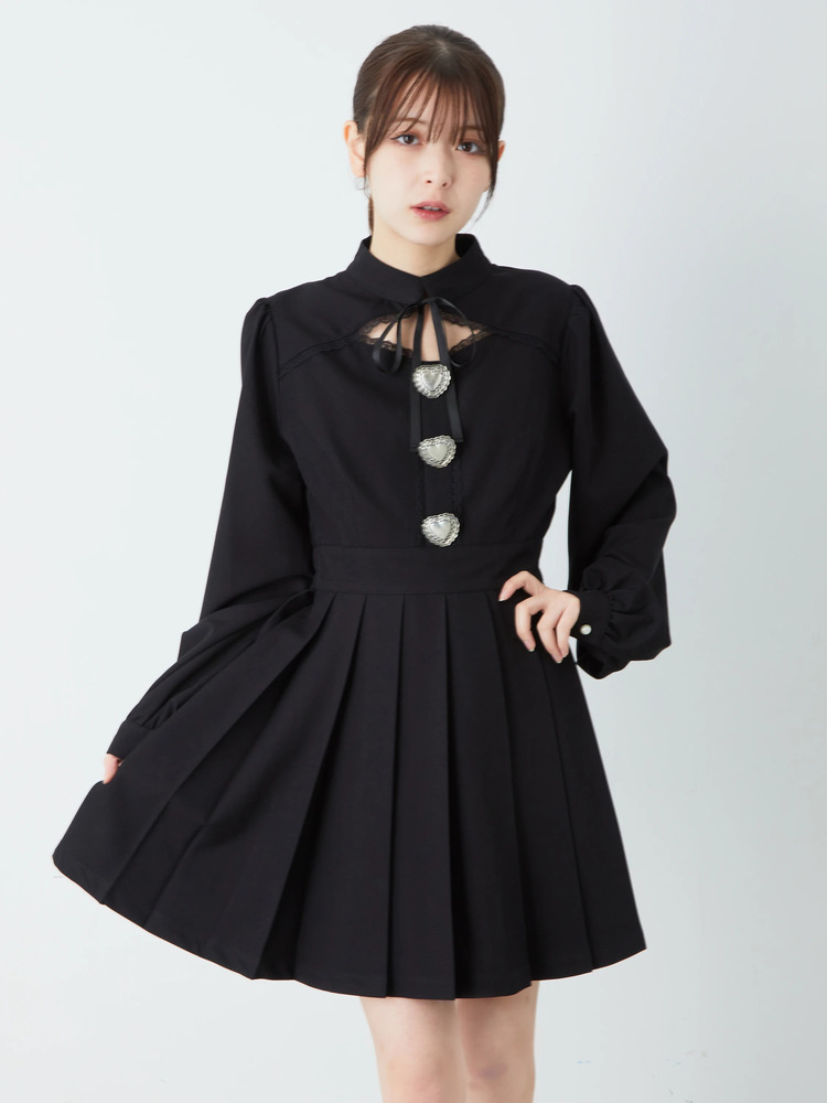 デコルテあきプリーツOP - Jamie エーエヌケー(ジェイミーエーエヌケー