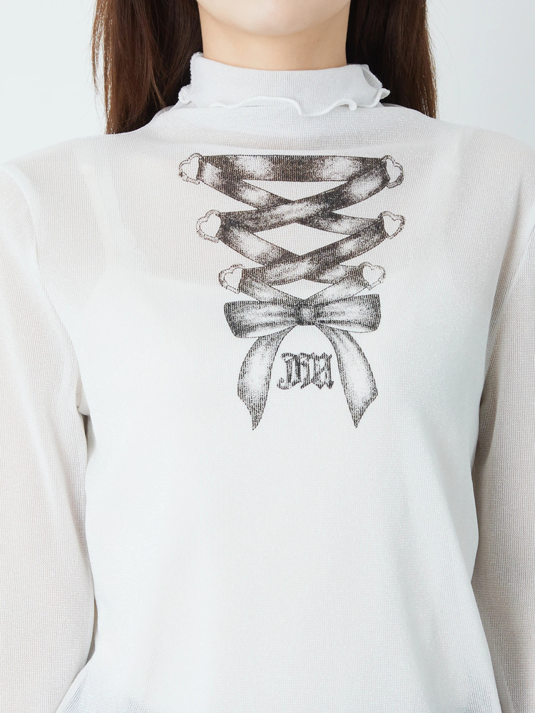 ハイネックタトゥープリントTOPS - Jamie エーエヌケー(ジェイミーエー