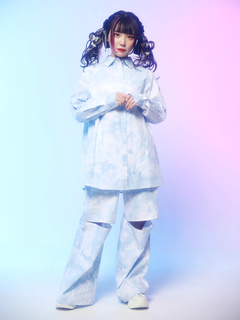 タイダイドロップショルダーシャツ