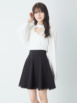 裾レースフレアSK - Jamie エーエヌケー(ジェイミーエーエヌケー)の