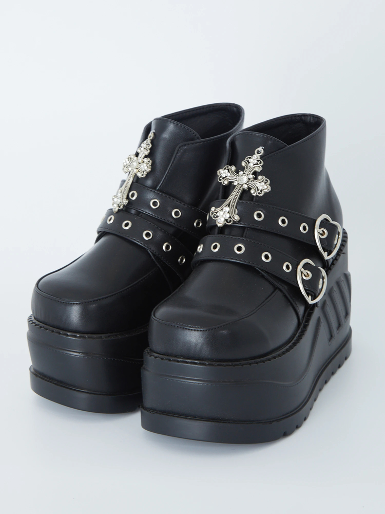 ハートバックルクロスチャームシューズ - Jamie エーエヌケー