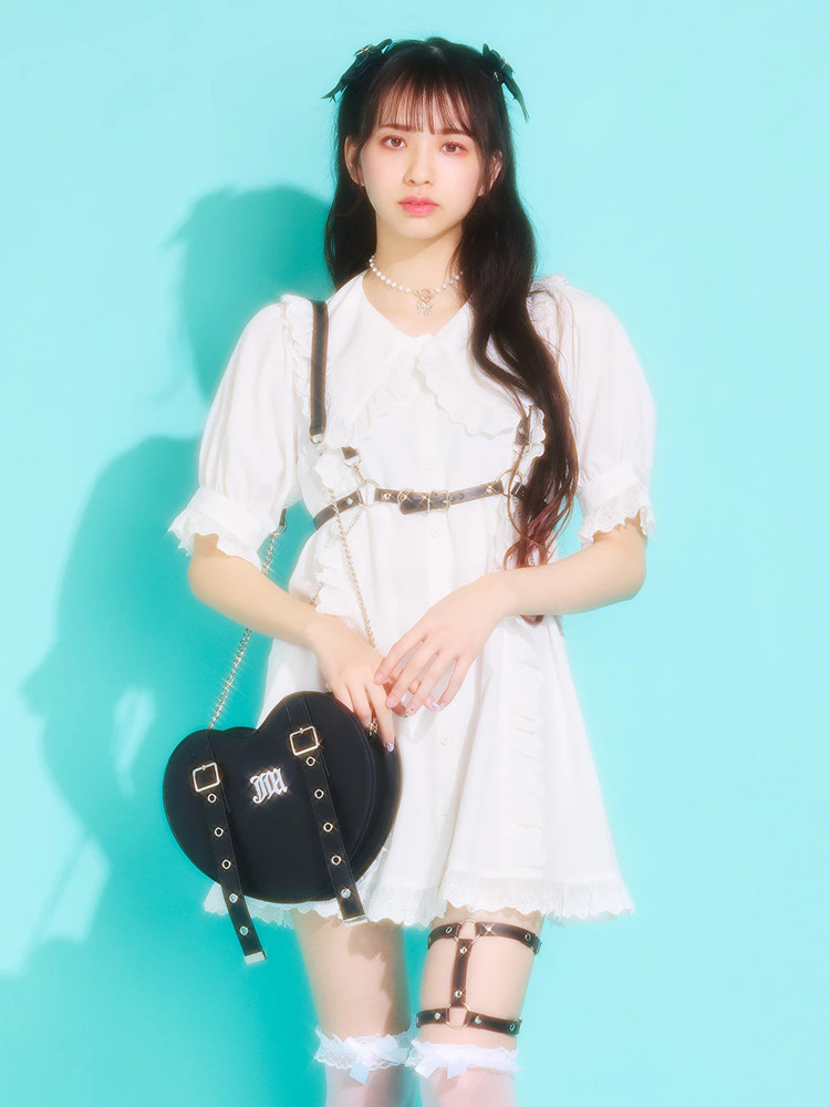 韓国♡シングルブレストショートコート フリル Aラインワンピース ジャケット秋冬 韓国ファッション ショートコート ジャケット もこもこ シングル