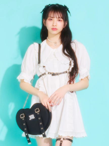 JMハートベルトショルダーBAG(ブラック)