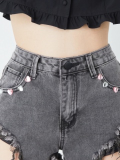 ハートダメージショートパンツ