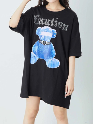 くまちゃんプリントBig Te - Jamie エーエヌケー(ジェイミーエー