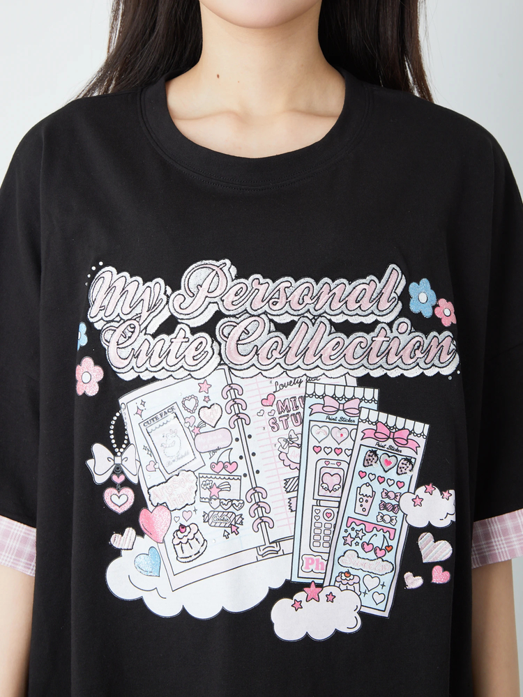 Jamieエーエヌケー Re♥TwinkleキラキラコラージュプリントBigTe Re♥Twinkle キラキラコラージュプリントBigTe - Jamie