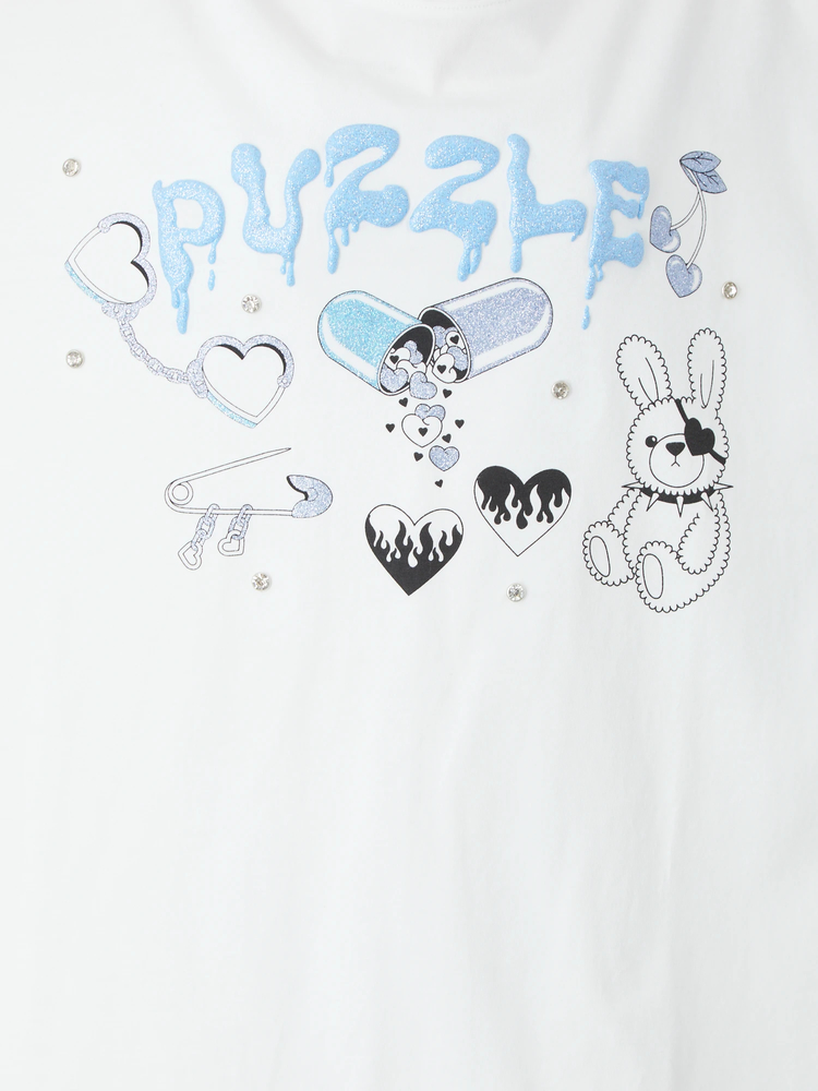 Jamieエーエヌケー Re♥TwinkleキラキラコラージュプリントBigTe Re♥Twinkle キラキラコラージュプリントBigTe - Jamie