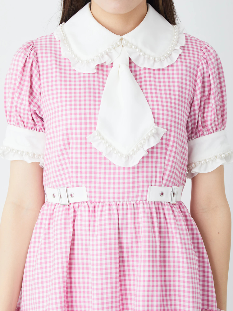 ギンガムチェックネクタイティアードOP - Jamie エーエヌケー