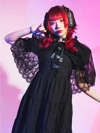 Ank Rouge - Jamieエーエヌケー☆最新☆新品☆完売☆ブラックチェリーレーストップス☆ Ank Rouge - Jamieエーエヌケー☆最新☆新品☆完売☆ブラック