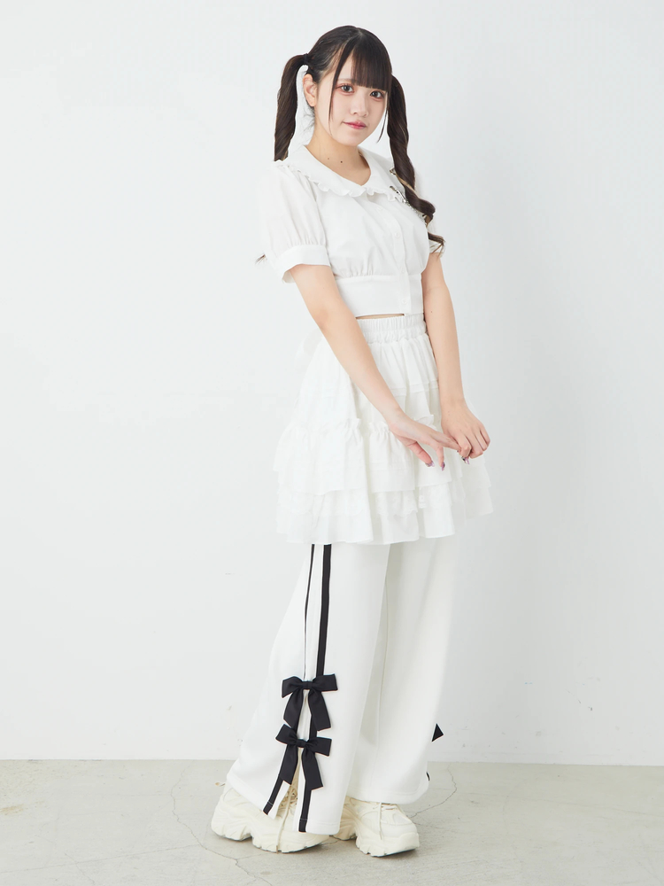 Jamieエーエヌケー リボンパットワークパンツ Jamie エーエヌケー（ジェイミーエーエヌケー）の「リボンパット