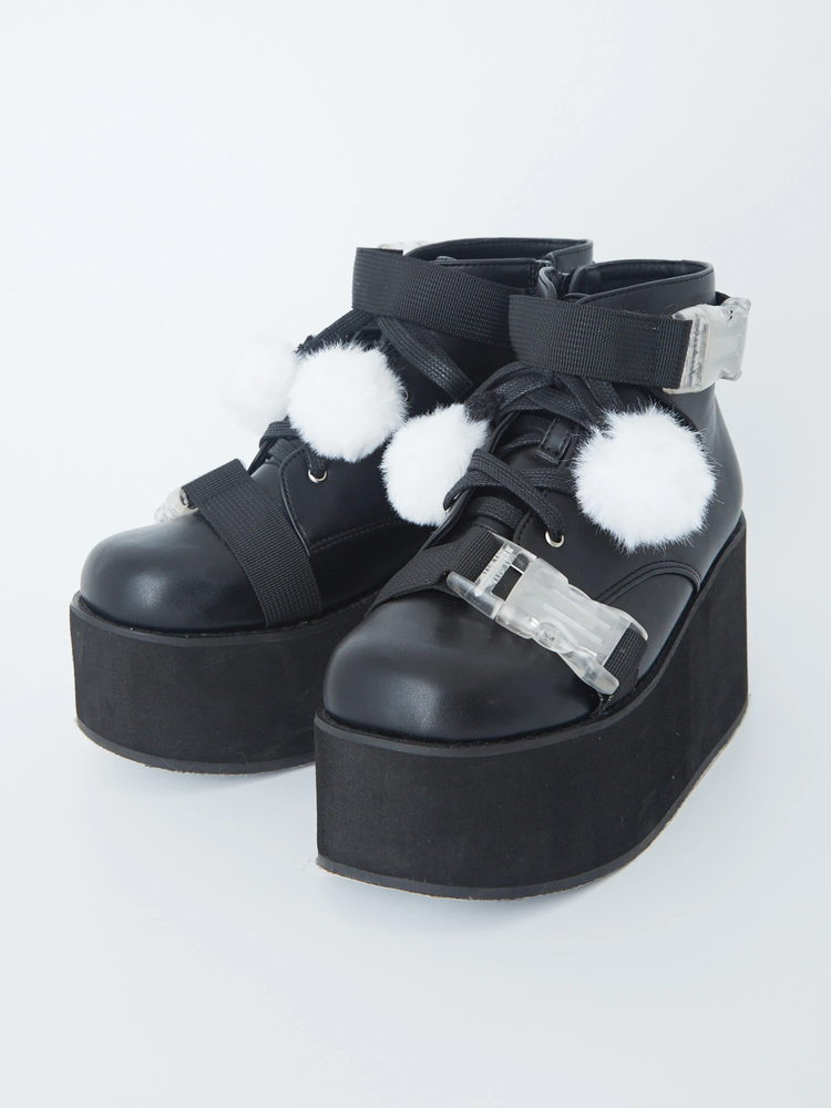 ぽんぽんクリアバックルシューズ - Jamie エーエヌケー(ジェイミーエー