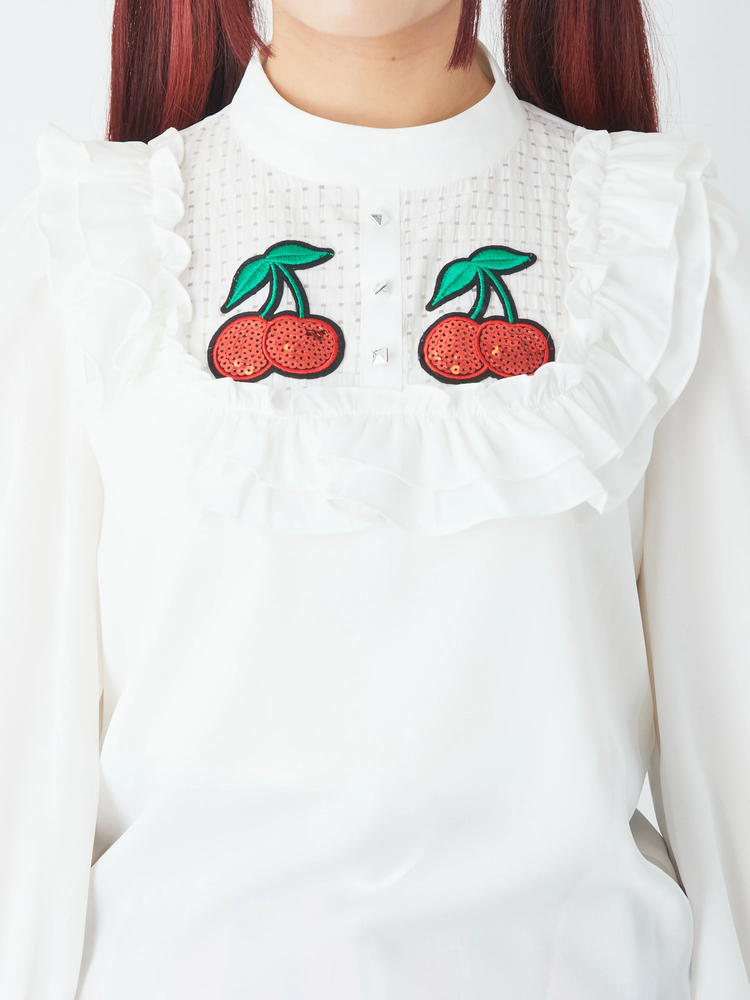 さくらんぼフリルブラウス - Jamie エーエヌケー(ジェイミーエー