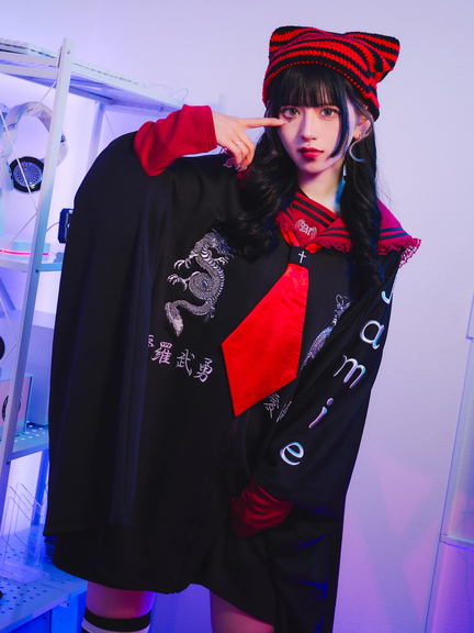 四角のセーラーパーカー(ブルー)