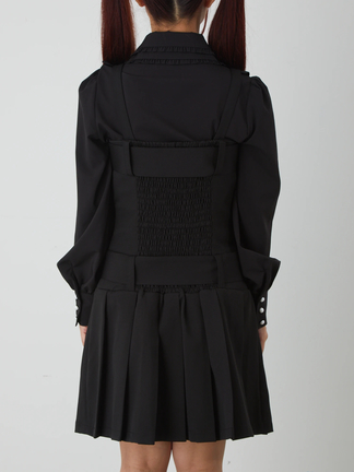 裾プリーツダブルベルトJSK - Jamie エーエヌケー(ジェイミーエー