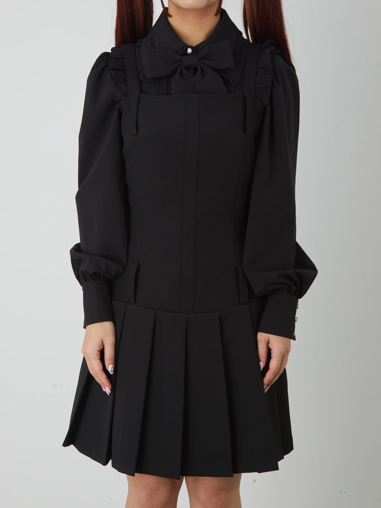 裾プリーツダブルベルトJSK - Jamie エーエヌケー(ジェイミーエー