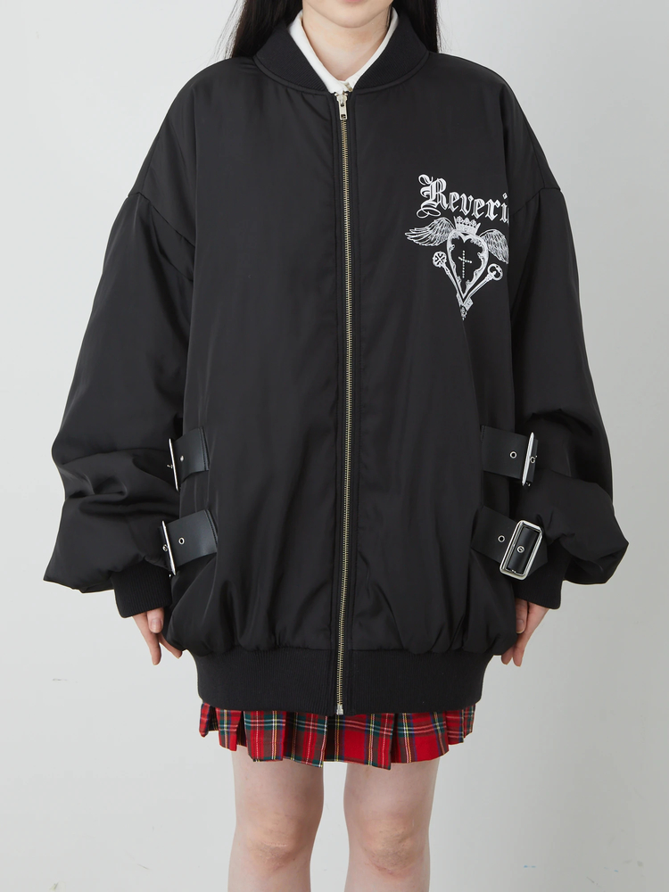 サイドベルトプリント中綿ブルゾン - Jamie エーエヌケー(ジェイミー