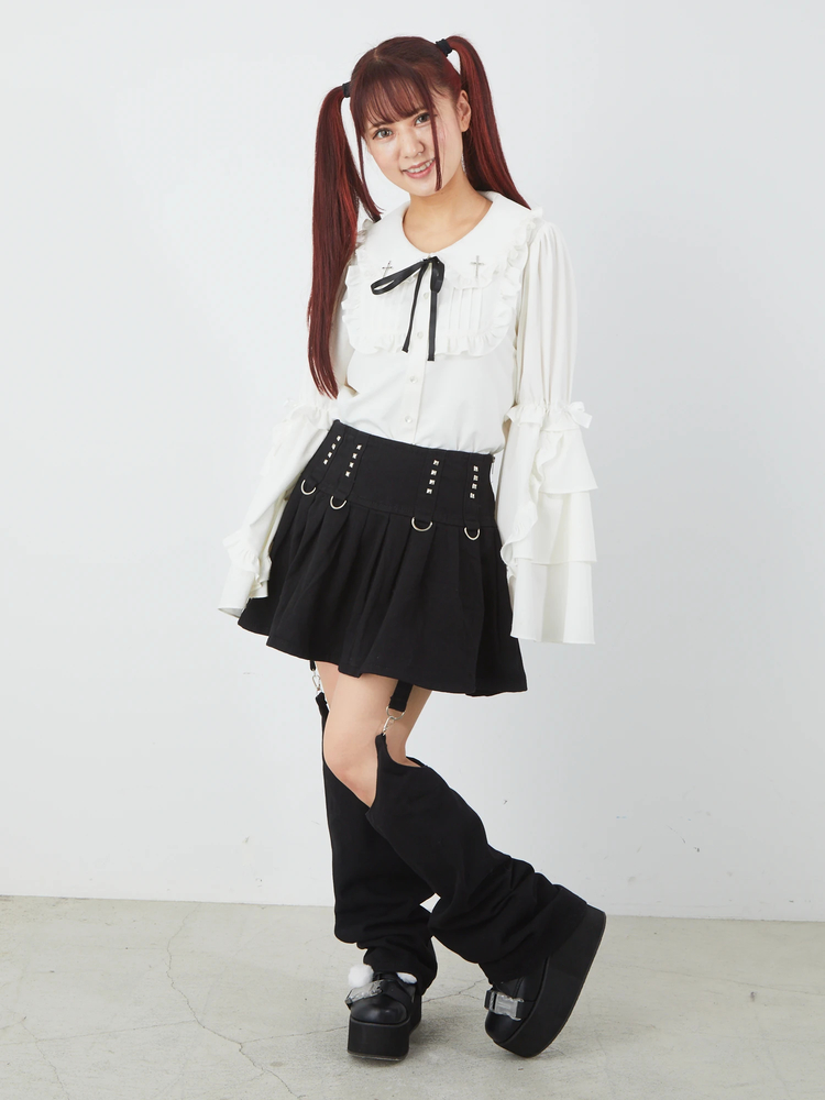 レッグウォーマー付きプリーツスカート - Jamie エーエヌケー