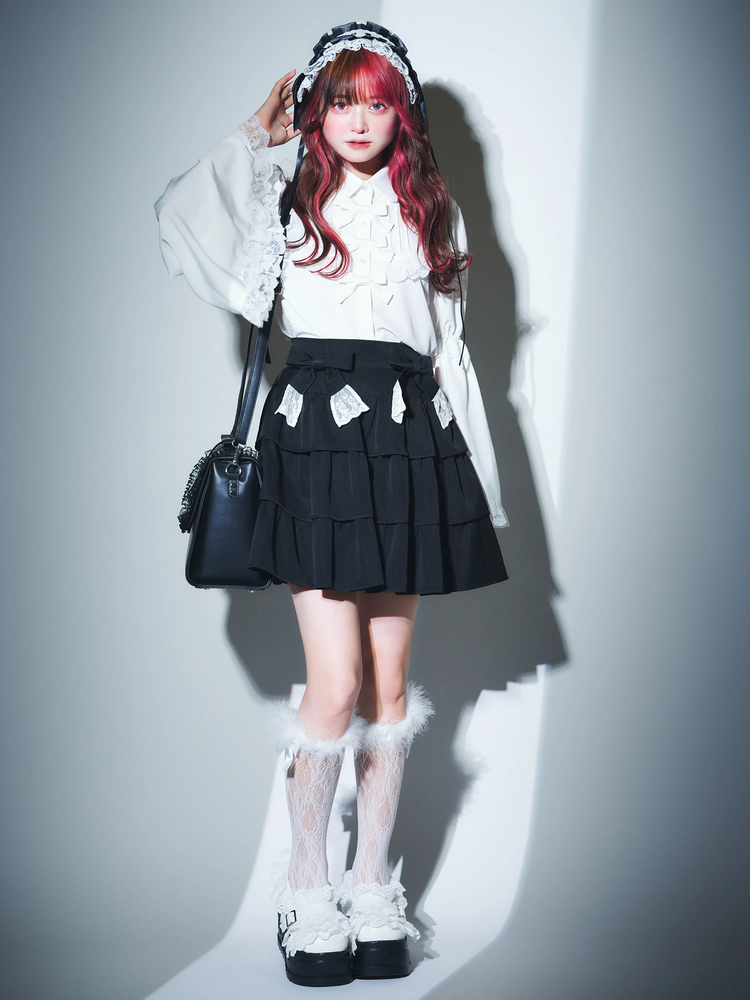 Jamie ank（ジェイミーエーエヌケー）ホワイトリボンブラウス Bigおリボンお姫様ブラウス - Jamie エーエヌケー(ジェイミー