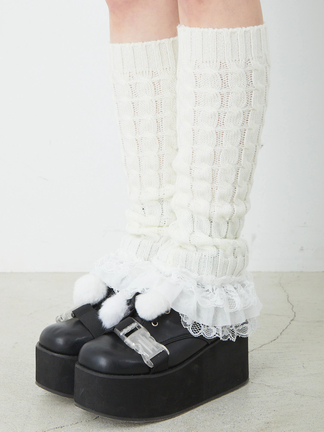 レースケーブルレッグウォーマー - Jamie エーエヌケー(ジェイミーエー