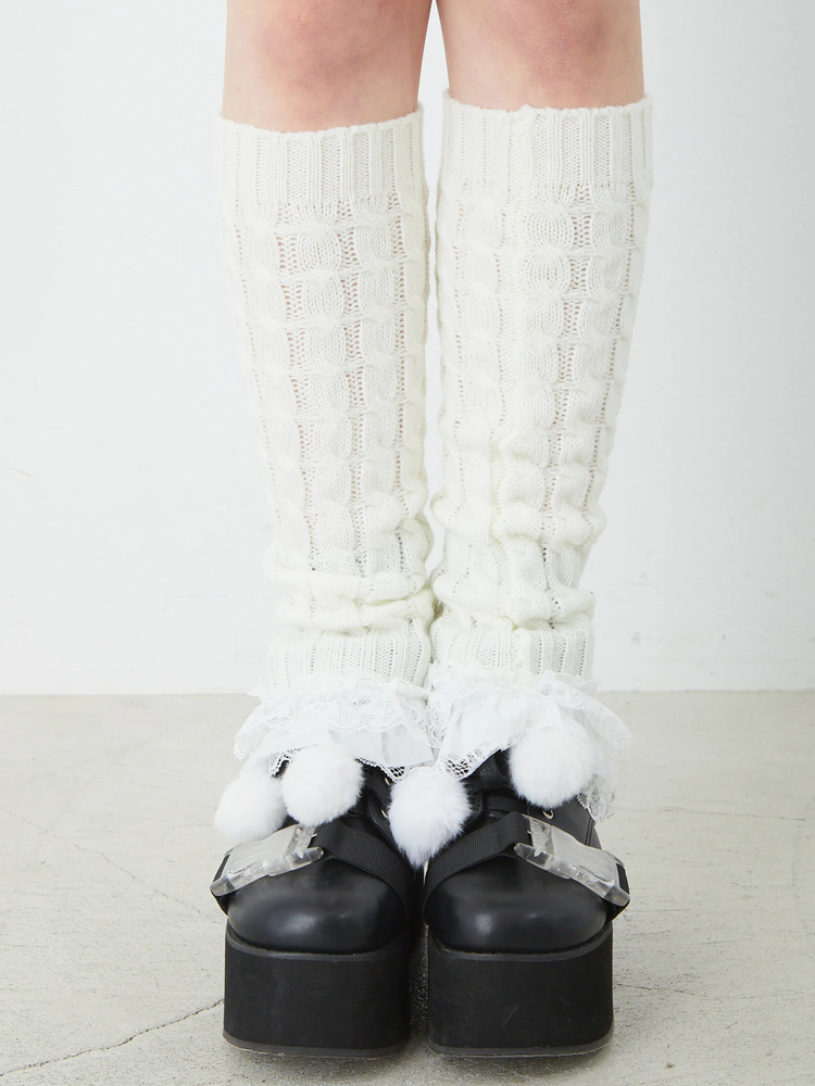 レースケーブルレッグウォーマー - Jamie エーエヌケー(ジェイミーエー