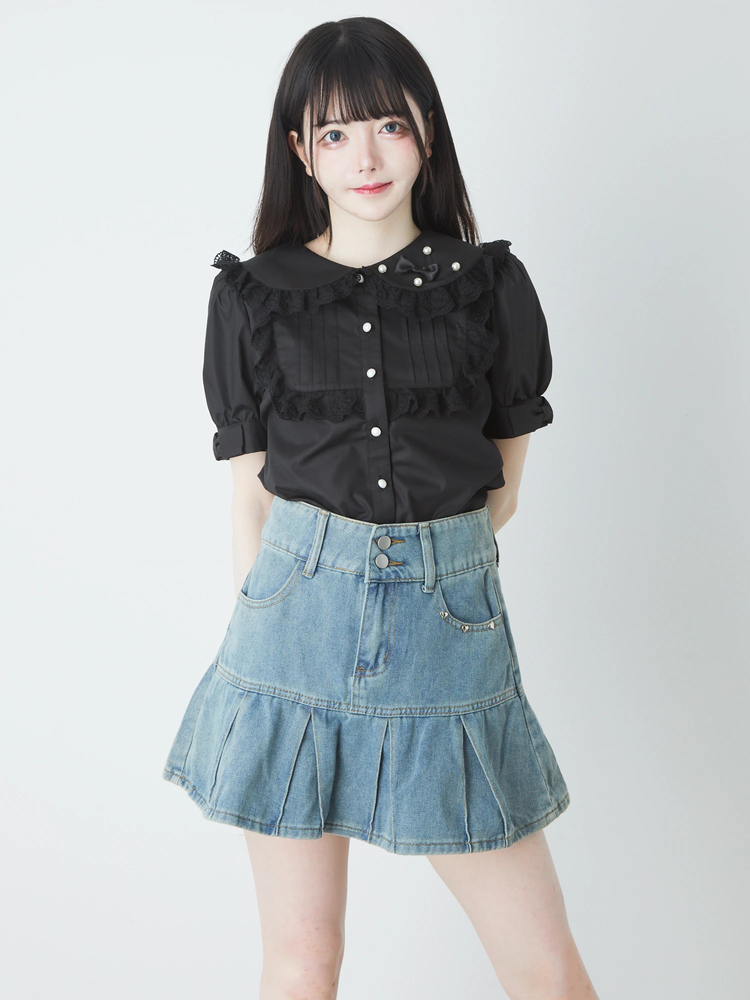 Katie BLACK CULTURE デニム プリーツスカート Katie BLACK CULTURE デニム プリーツスカート Katie BLACK CULTURE