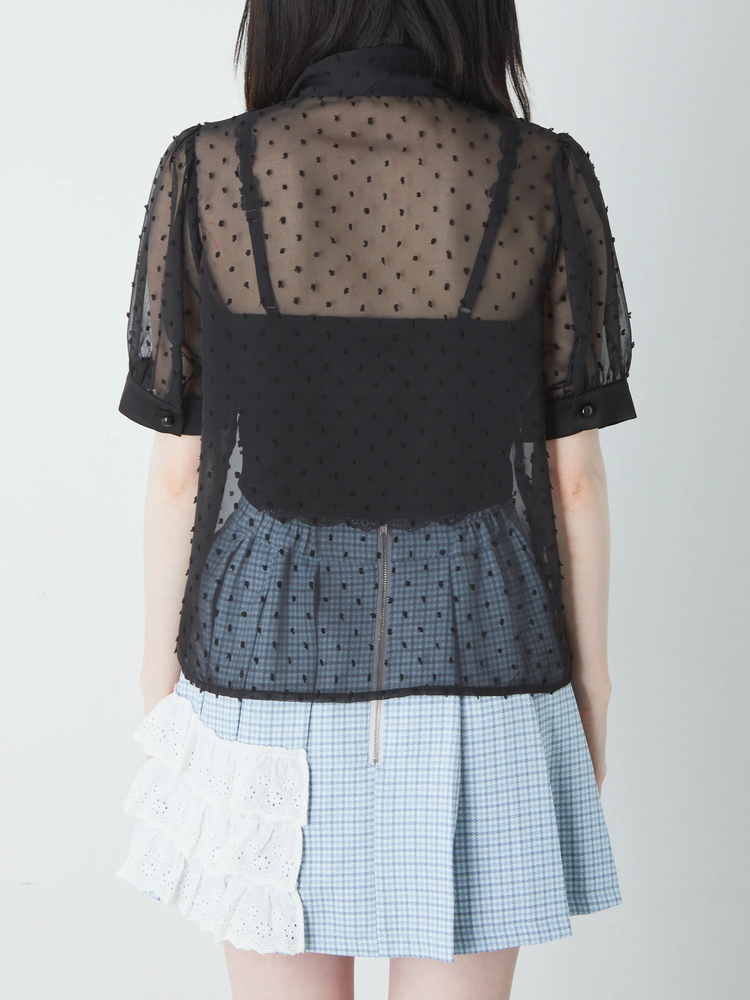 chieko ＋ チエコプラス シアードットドレスシャツ chieko ＋ チエコ