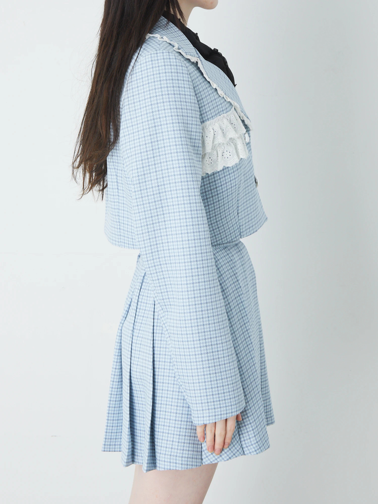 美品❣️前たてフリルが素敵❤️サマージャケット フリルジャケット レッグウォーマー ジャージ 衣装 メンズ 天使界隈 M