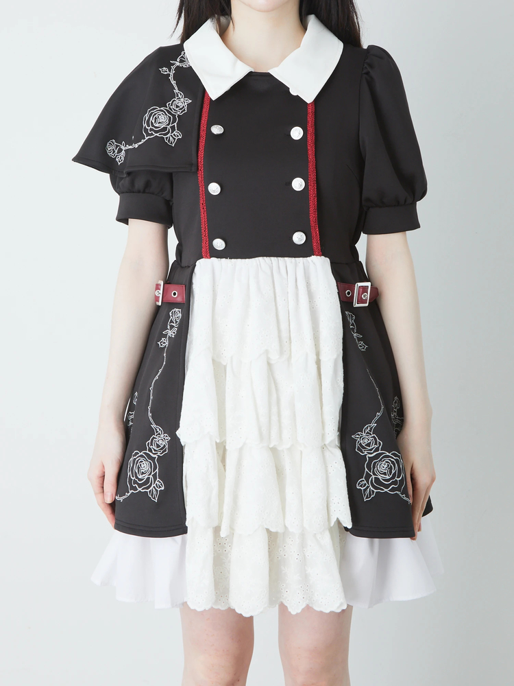 ジェイミーエーエヌケー ゴシックバラ刺繍ワンピース ゴシックバラ刺しゅうワンピース - Jamie エーエヌケー