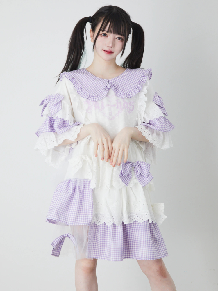 Jamieエーエヌケー ワンピース JM刺しゅう姫袖ワンピース - Jamie エーエヌケー(ジェイミーエー