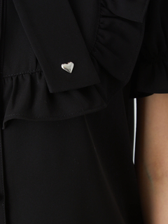 ゴシックハートスタッズタックブラウス