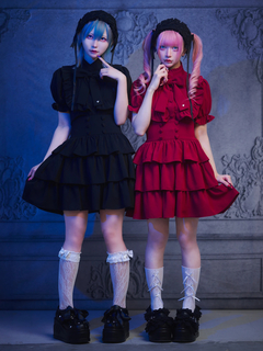 ゴシックハートスタッズタックブラウス