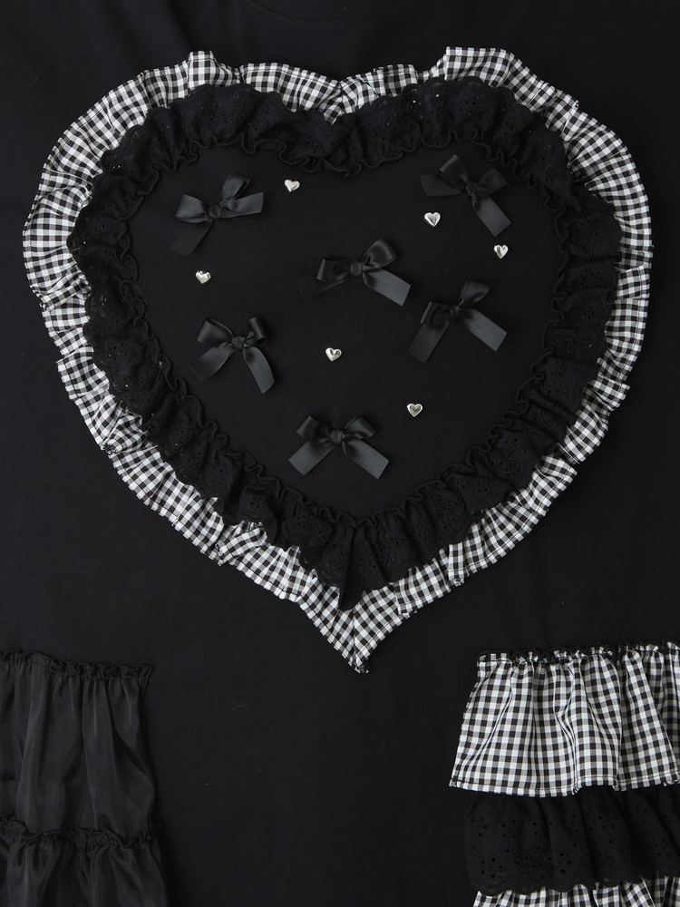 Jamie エーエヌケー リメイクハートBIGTシャツ　ワンピース Jamie エーエヌケー リメイクハートBIGTシャツ ワンピース