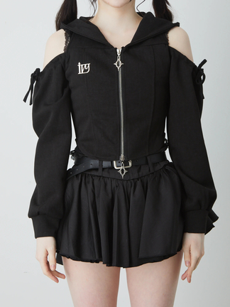 アンクルージュ　エーエヌケー　パーカー　上着 肩あきパーカー - Jamie エーエヌケー(ジェイミーエーエヌケー