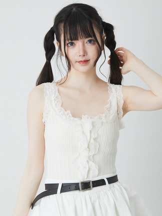 激レア　希少　アンティークレース　バレエコア　キャミソール　ノースリーブ バレエコアレースインナー - Jamie エーエヌケー(ジェイミーエー