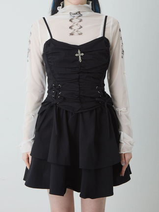 Jamie エーエヌケー ゴシッククロスティアードJSK ゴシッククロスティアードJSK - Jamie エーエヌケー(ジェイミー