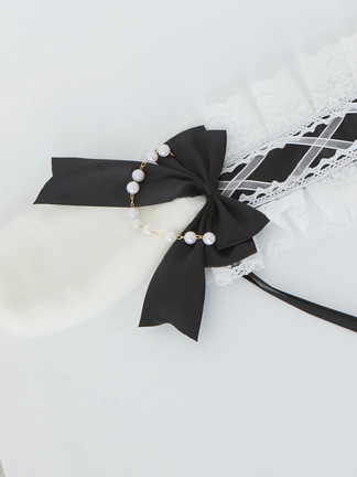 うさみみヘッドドレス 黒白 うさ耳ヘッドドレス - Jamie エーエヌケー(ジェイミーエーエヌケー)の