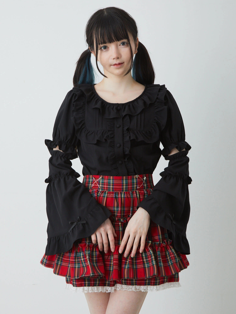h.NAOTO FRILL 姫袖 2wayブラウス h.NAOTO FRILL 姫袖 2wayブラウス h.NAOTO FRILL 姫袖 2wayブラウス