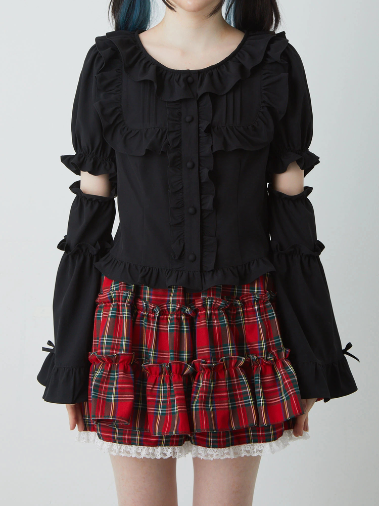 姫袖タックフリルパフブラウス - Jamie エーエヌケー(ジェイミーエー