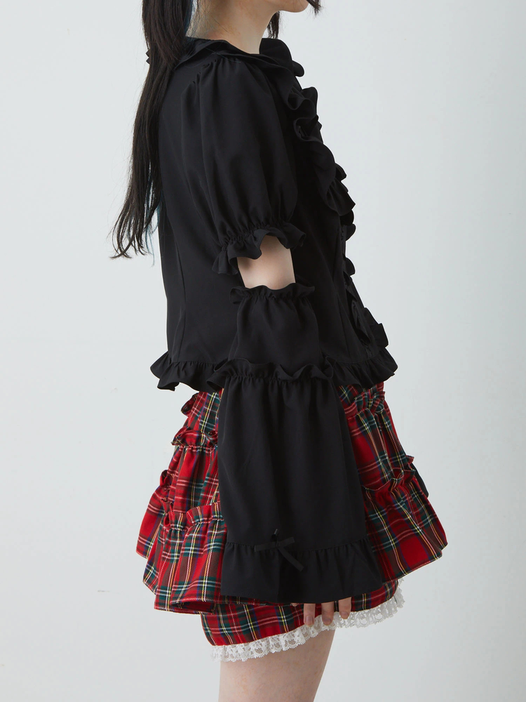 姫袖タックフリルパフブラウス - Jamie エーエヌケー(ジェイミーエー