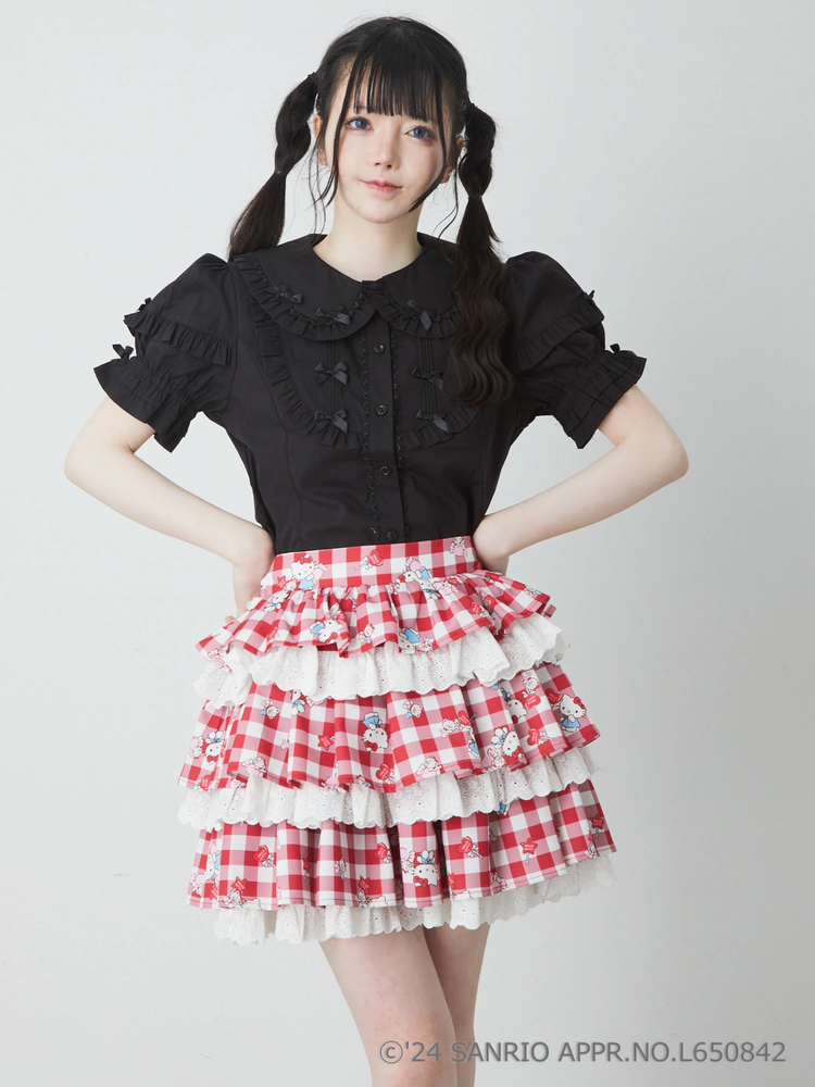 未使用級☆Jamie ジェイミーエーエヌケー ハローキティ ティアードスカート ハローキティ ティアードスカート - Jamie エーエヌケー